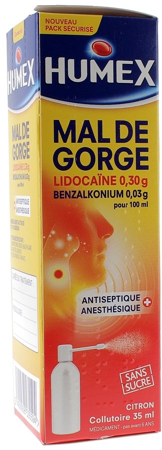 Humex Mal De Gorge Collutoire Flacon De 35ml