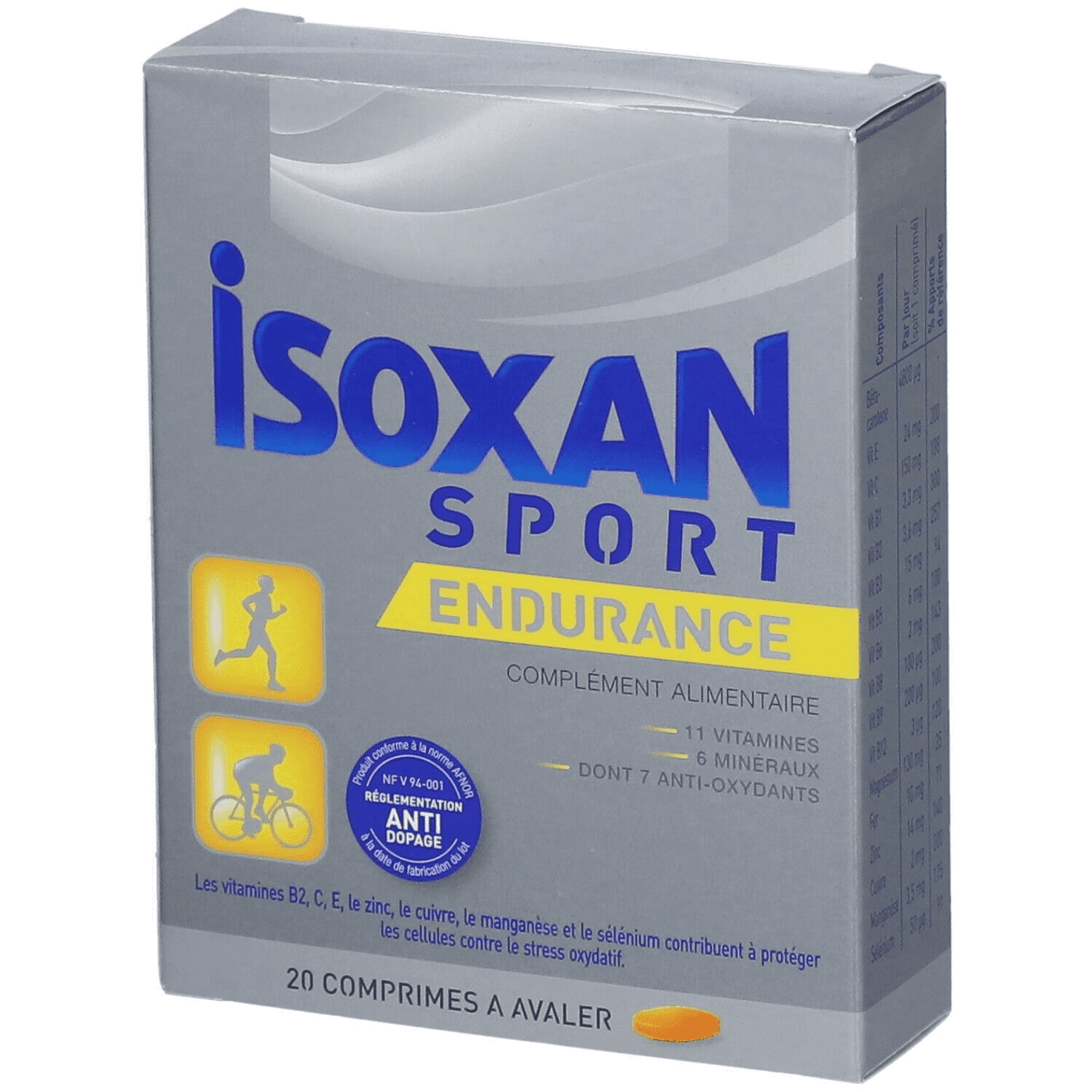 Isoxan Sport endurance préparation et récupération - boîte de 20 comprimés