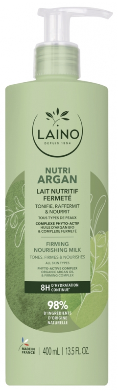 Lait nutritif fermeté Nutri Argan Laino - flacon-pompe de 400 ml