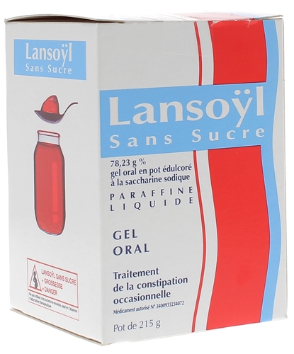 Lansoyl sans sucre 78,23g gel oral laxatif pot de 215g