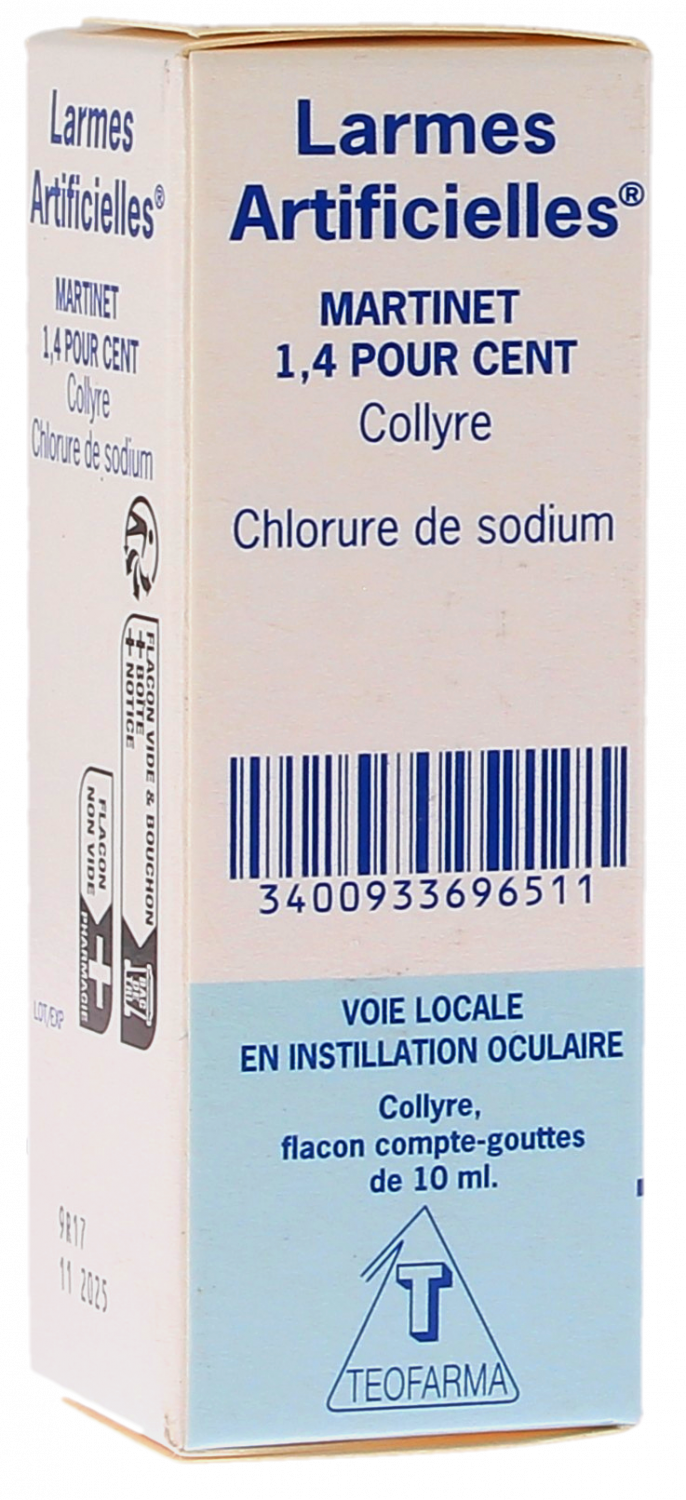 Larmes artificielles Martinet 1,4% collyre - flacon de 10ml
