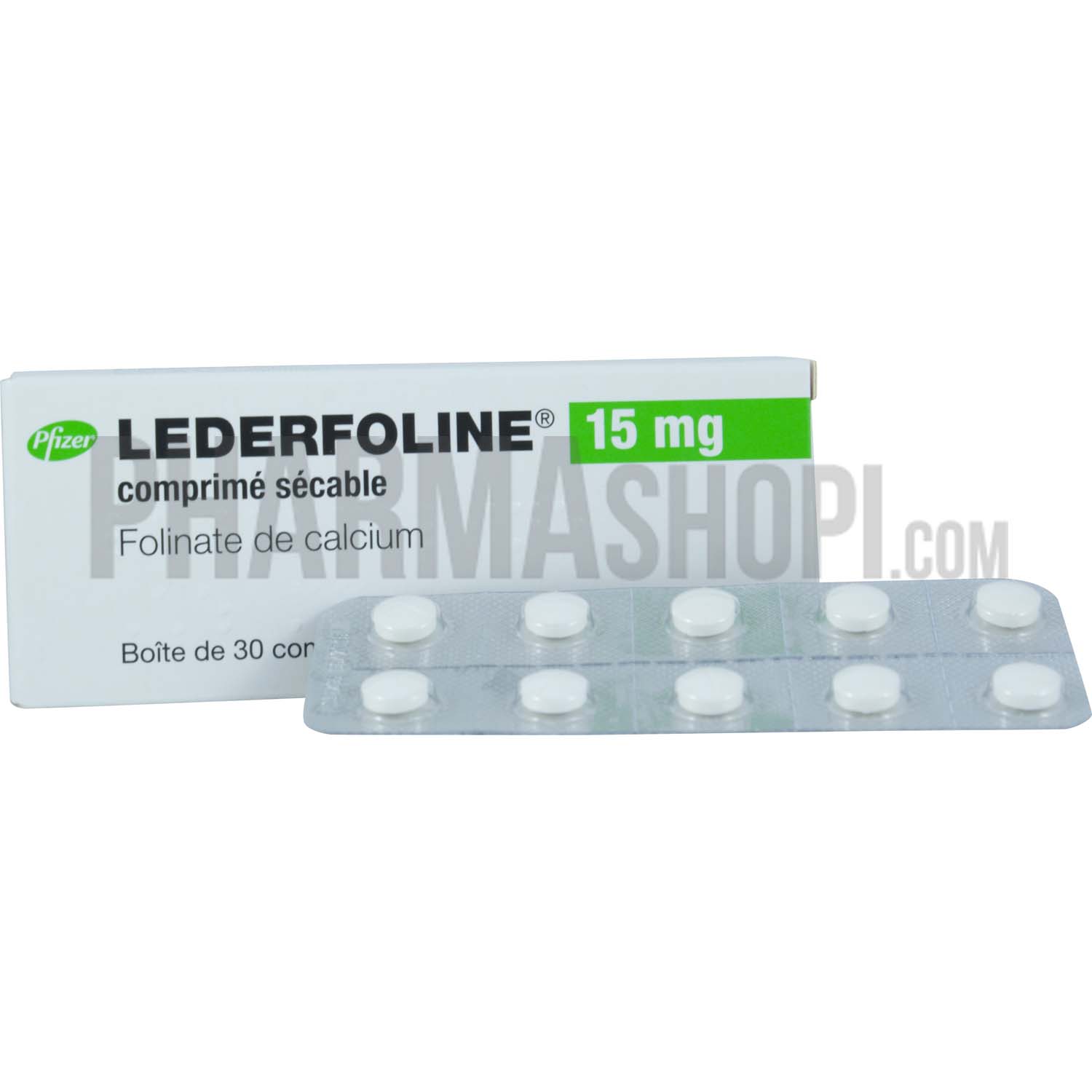 Lederfoline 15mg comprimé sécable - boîte de 30 comprimés Pfizer ...