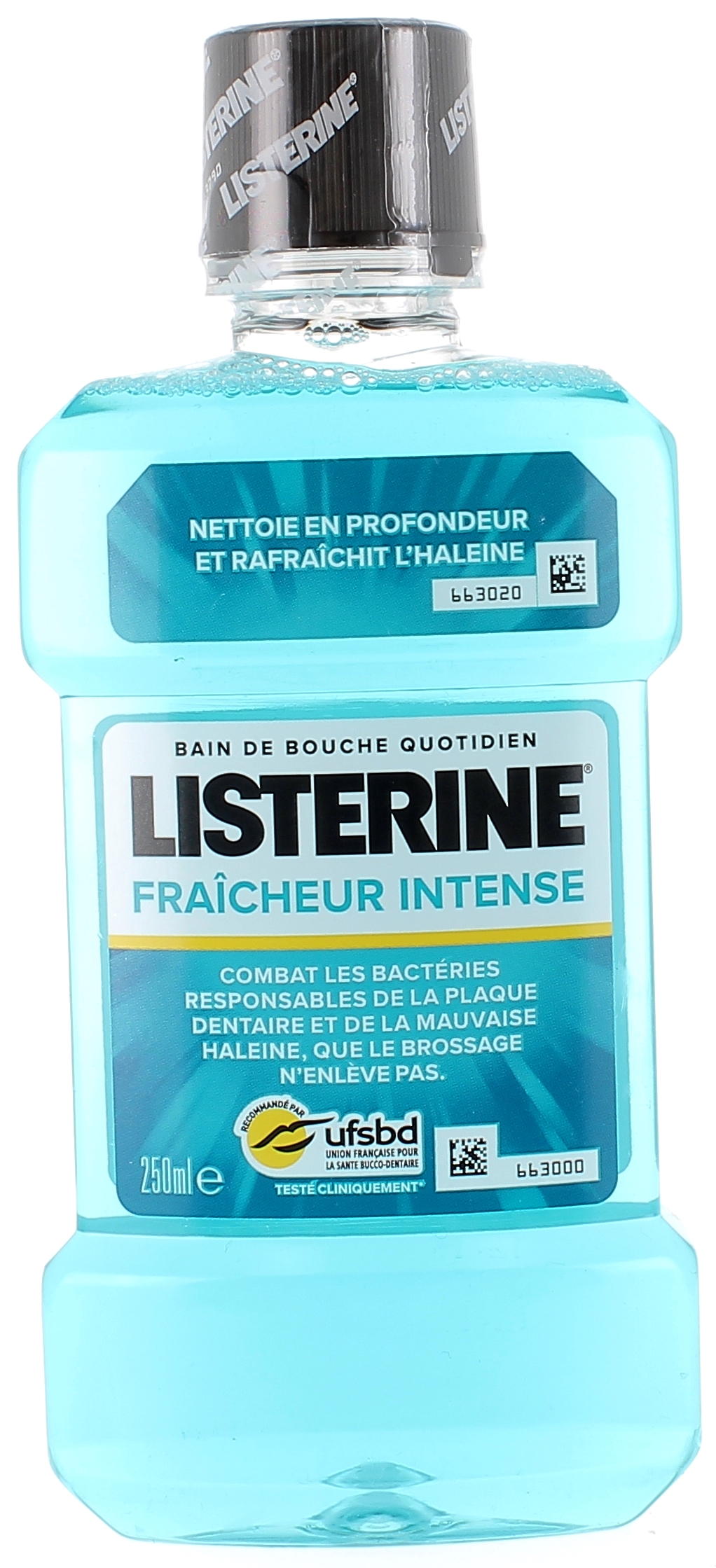 Listérine fraîcheur intense bain de bouche quotidien - flacon de 250 ml