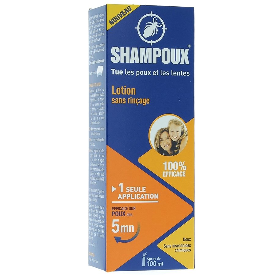 Lotion sans rinçage Shampoux anti-poux Gifrer - spray 100mL