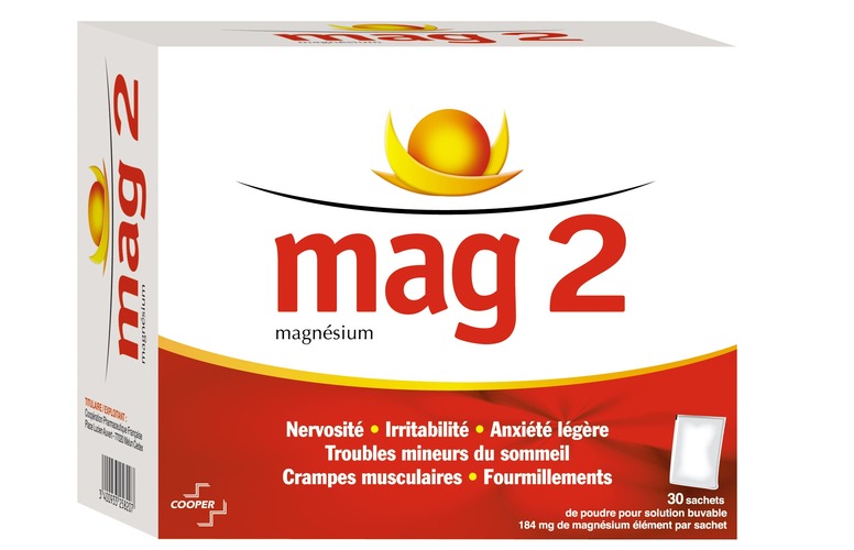 Mag 2 poudre pour solution buvable en sachet, boîte de 30 sachets