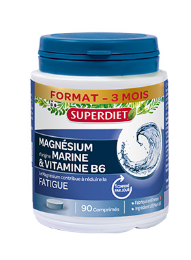Magnésium d'Origine Marine + Vitamine B6 Super Diet - boite de 90 comprimés