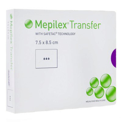 Mepilex Transfer Pansement hydrocellulaire 7.5 x 8.5 cm - 10 pansements