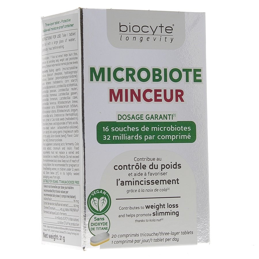 Microbiote Minceur Biocyte - 20 comprimés micro-encapsulés