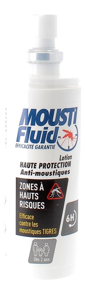 Lotion haute protection zones à hauts risques Moustifluid - Spray de 100 ml