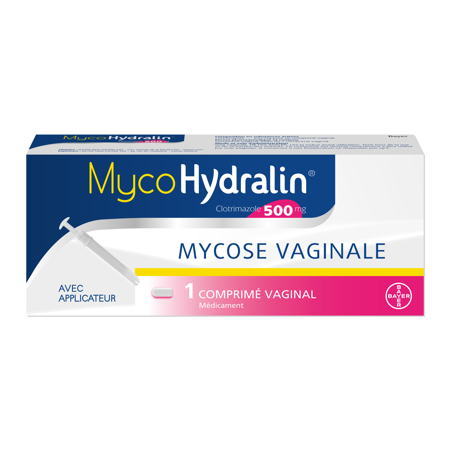 Notice patient - MYCOHYDRALIN 500 mg, capsule vaginale - Base de données  publique des médicaments