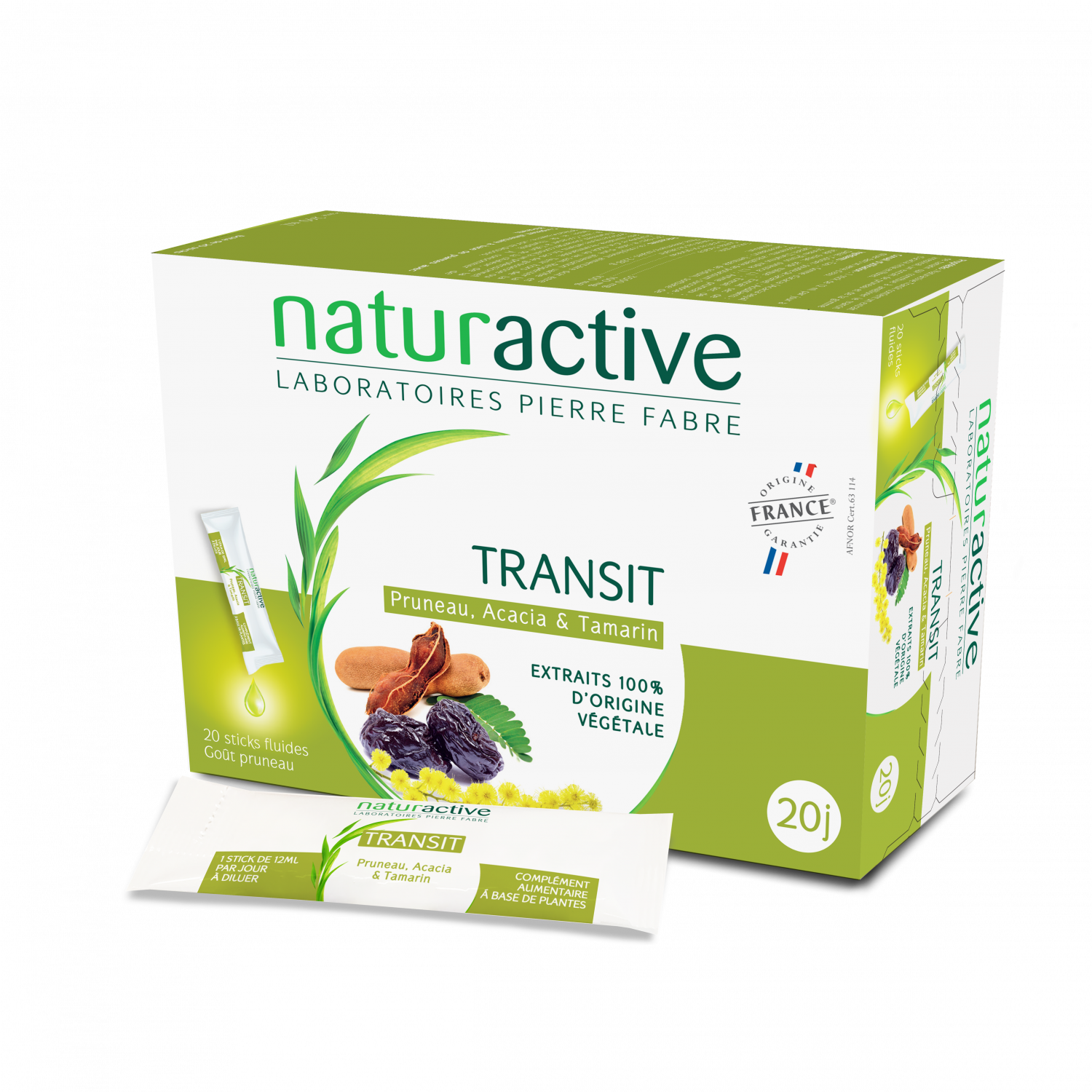 Elusanes transit stick fluide Naturactive - boîte de 20 sticks