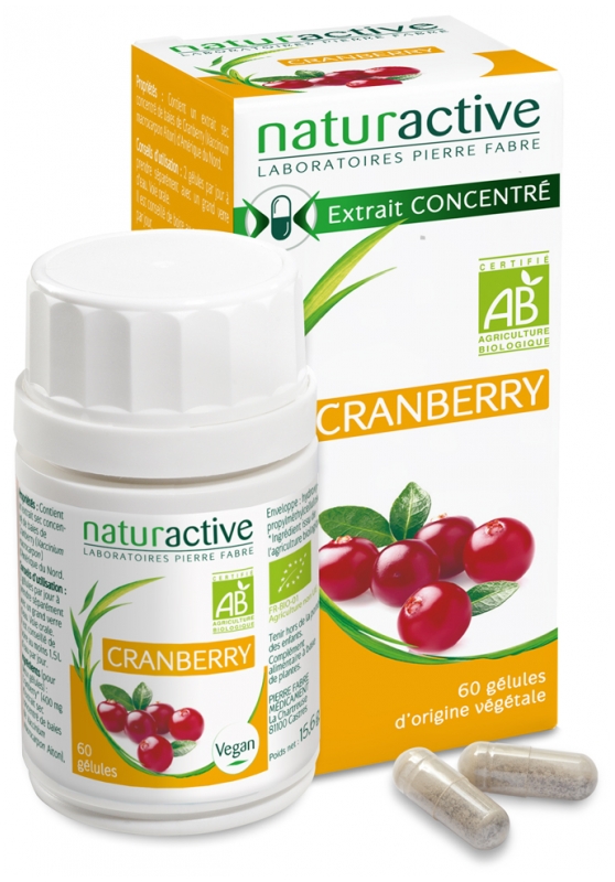 Elusanes Cranberry bio Naturactive - boîte de 60 gélules