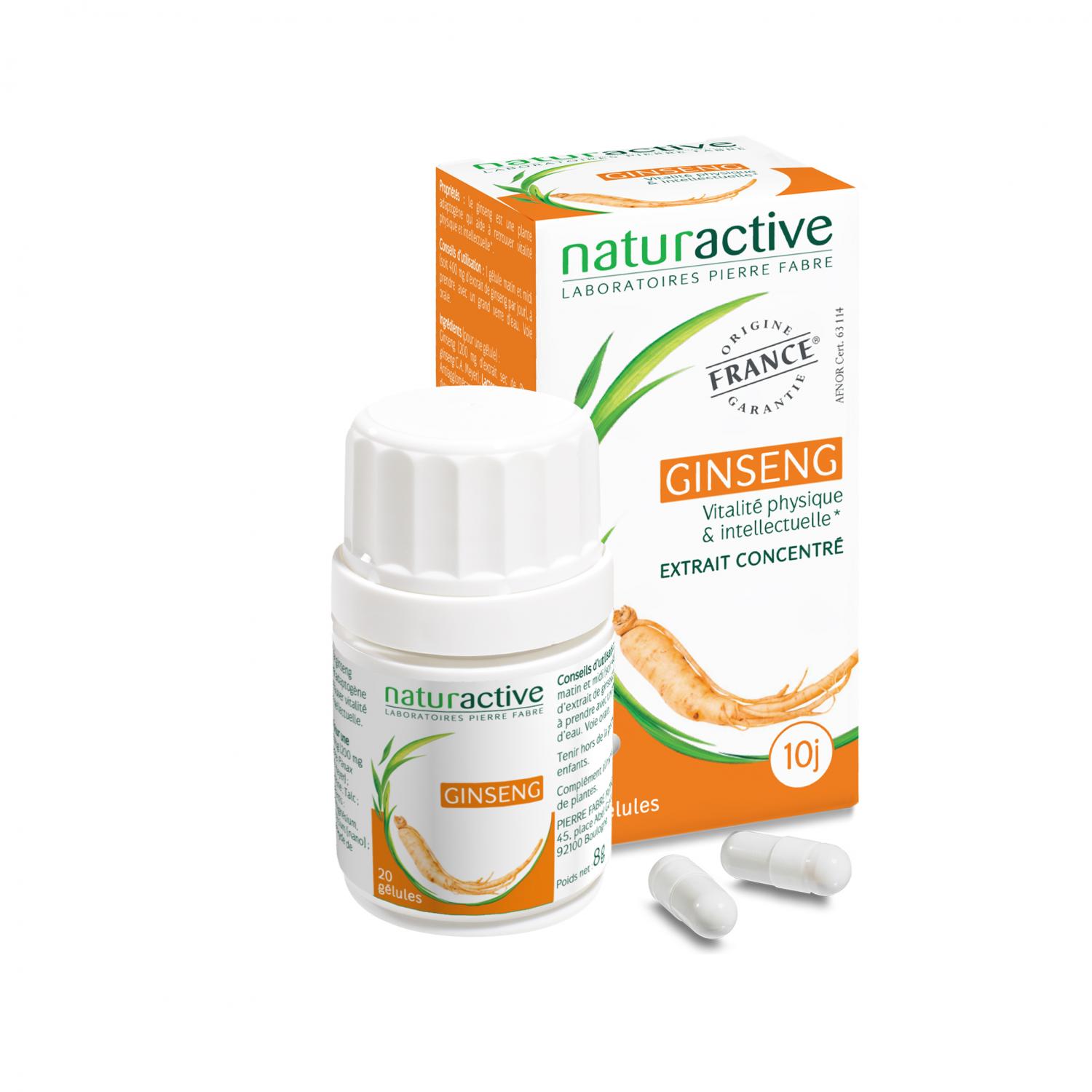 Elusanes Ginseng Naturactive - boite de 20 gélules