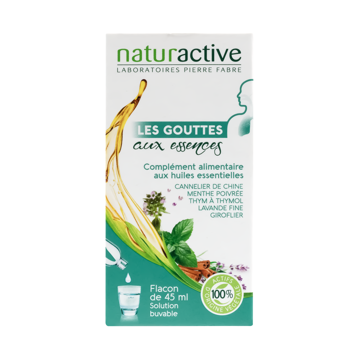 Les gouttes aux essences Naturactive - flacon de 45 ml