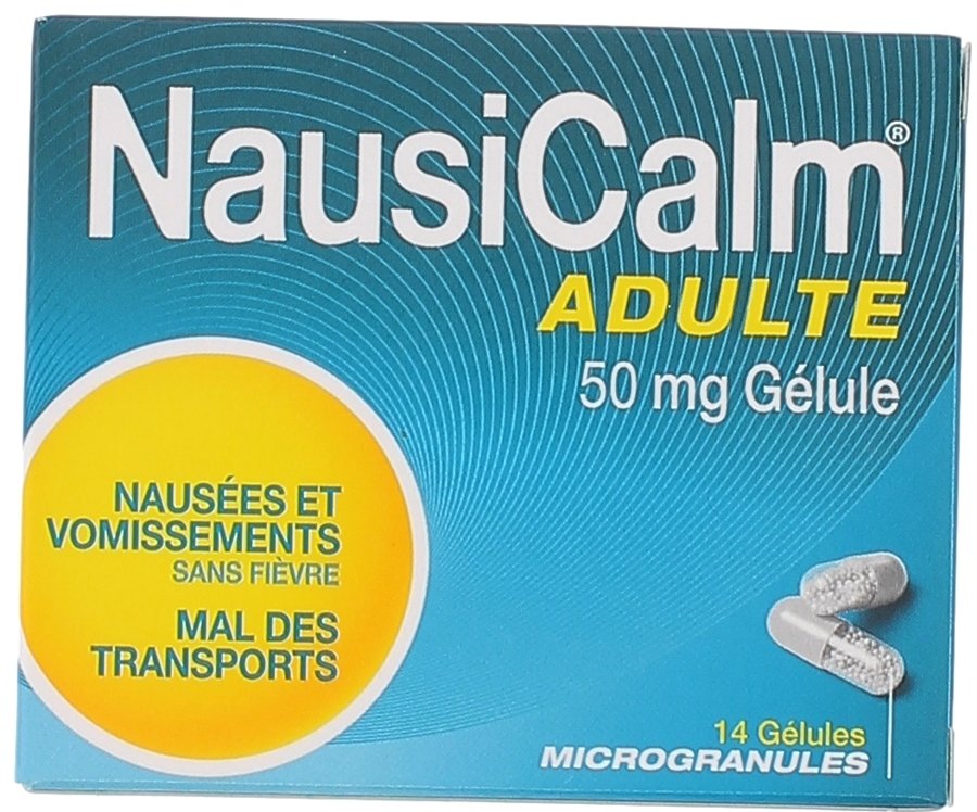 Nausicalm Adultes 50mg gélule, boîte de 14 gélules