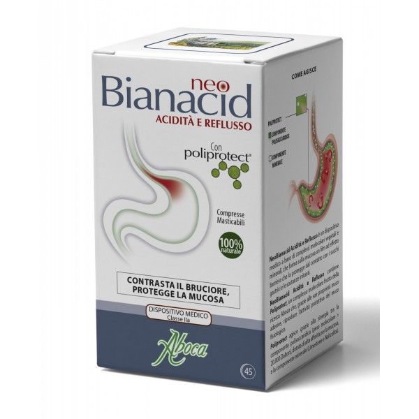 Neo Bianacid acidité et reflux Aboca - 45 comprimés