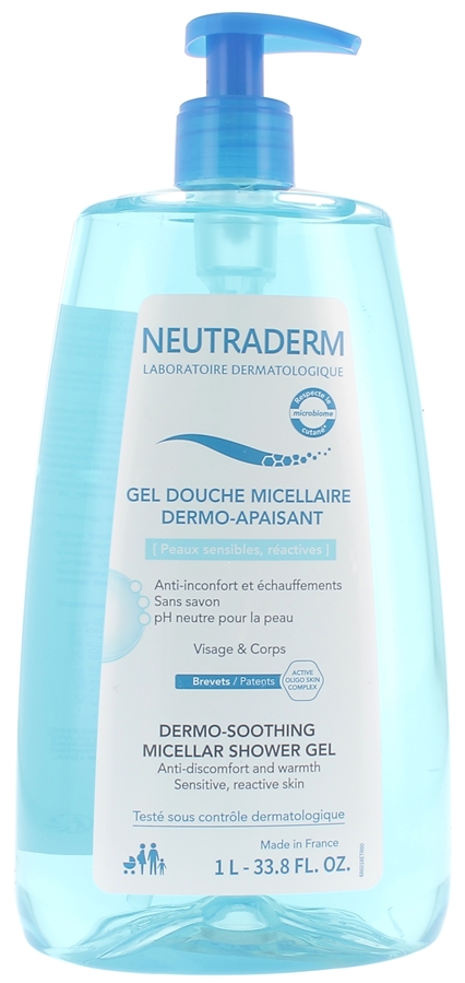 Gel douche micellaire dermo-protecteur Neutraderm - flacon de 1 litre
