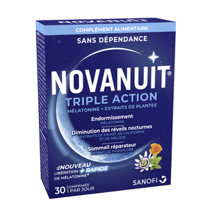 Novanuit triple action Sanofi - boîte de 30 gélules