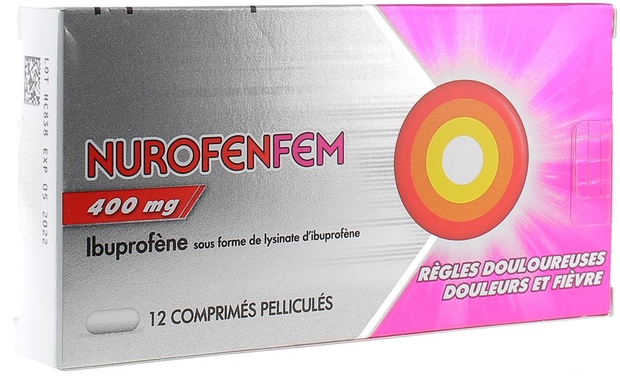 Nurofenfem 400mg - 12 comprimés pelliculés