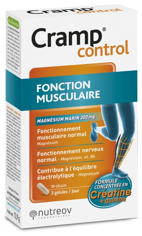 Cramp control fonction musculaire Nutreov - boite de 30 gélules