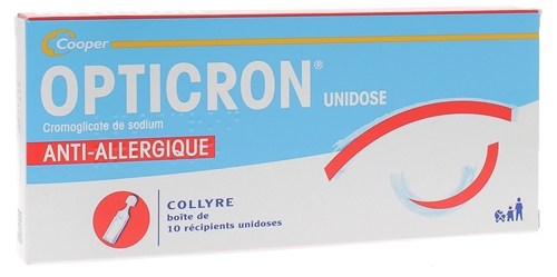 Opticron unidose collyre en récipient unidose - boîte de 10 récipients unidoses