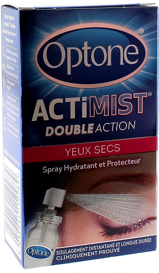 Actimist 2 en 1 spray oculaire yeux secs + irrités Optone - spray de 10 ml