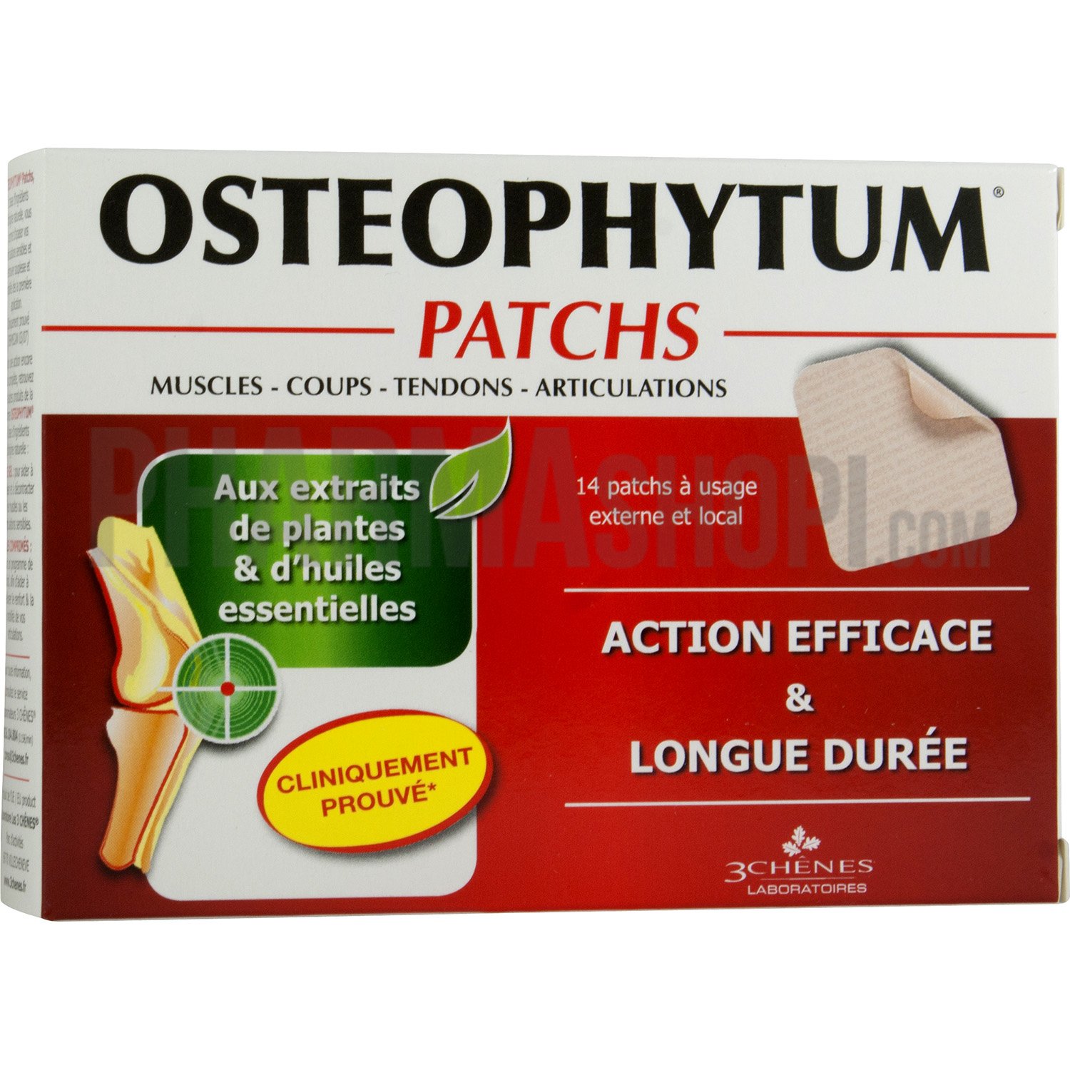 Osteophytum patchs 3 chènes - boite de 14 patchs