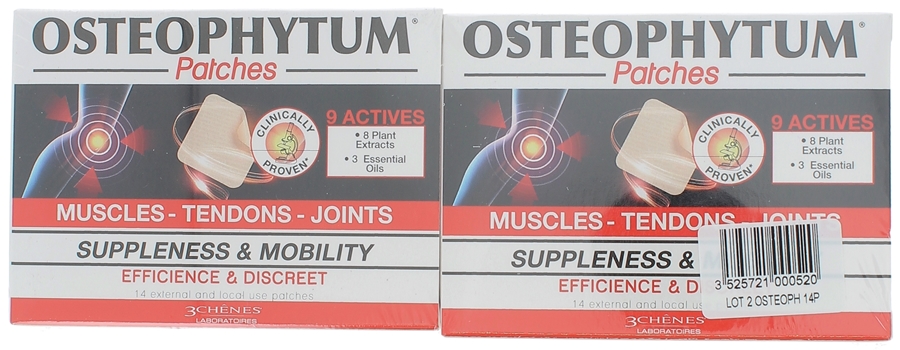 Osteophytum patchs 3 chènes - 2 boites de 14 patchs