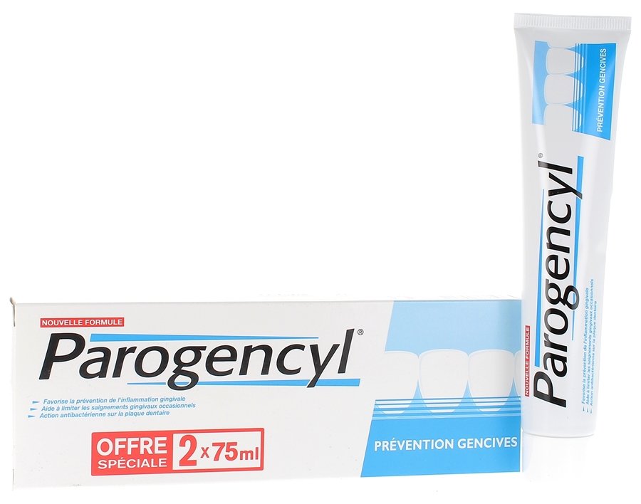 Parogencyl dentifrice prévention gencives - 2 tubes de 75 ml