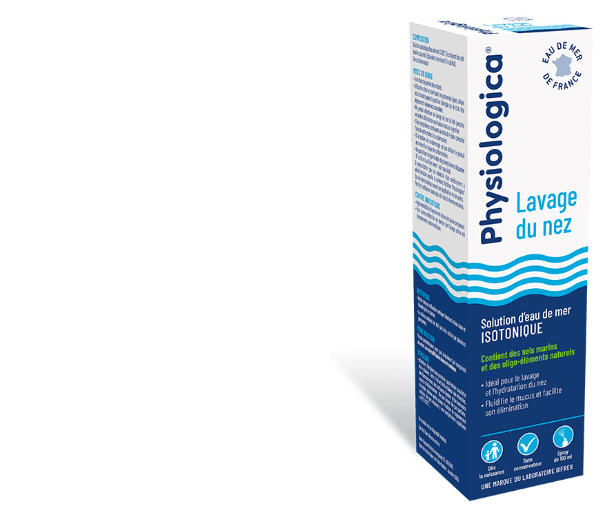 Hygiène du nez solution naturelle d'eau de mer Prorhinel, spray de