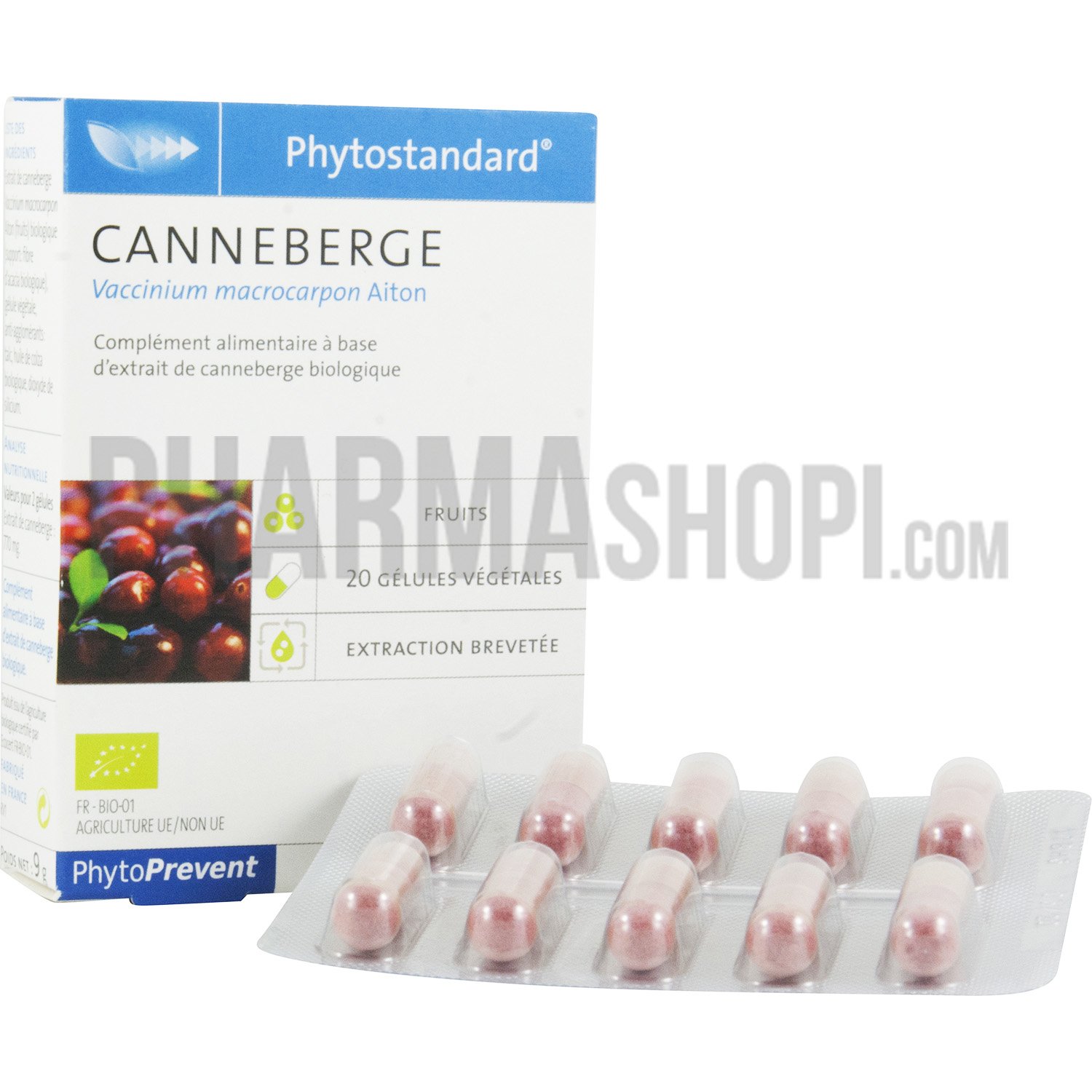 Phytostandard de Canneberge Bio Pileje - boite de 20 gélules