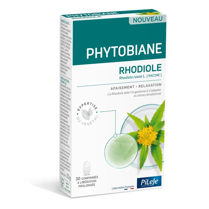 Phytobiane Rhodiole apaisement et relaxation Pileje - boîte de 30 comprimés