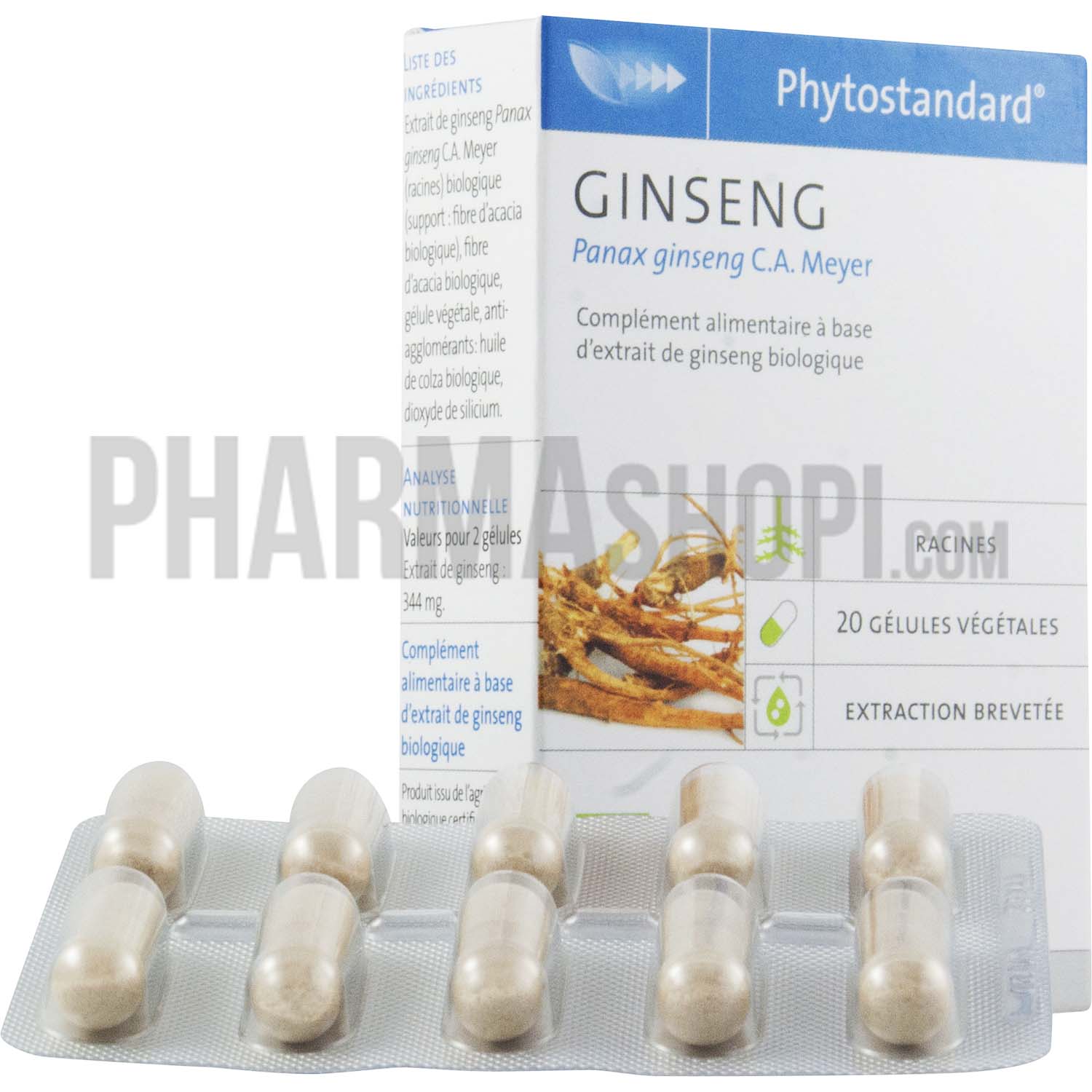 Phytostandard Ginseng Phytoprevent - boite de 20 gélules