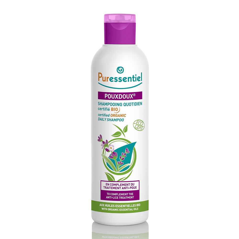 Puressentiel Pouxdoux shampooing quotidien bio - flacon de 200 ml