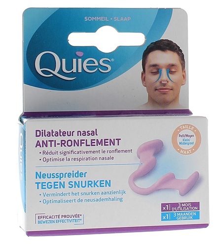 Ecarteur nasal anti-ronflement QUIES Dilatateur Nasal Anti-Ronflement Quies