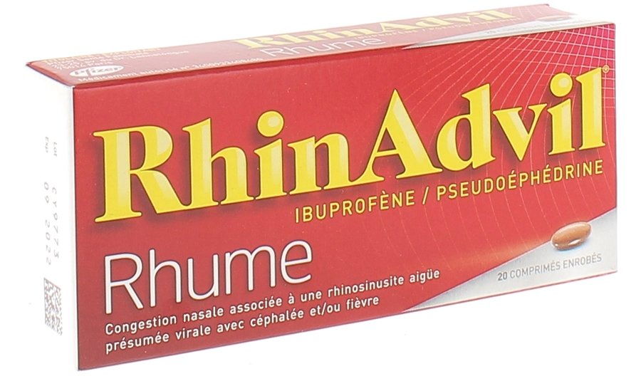 Rhinadvil rhume comprimé enrobé - boîte de 20 comprimés