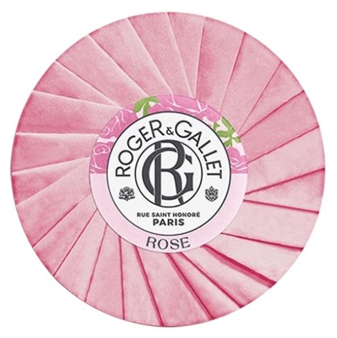 Savon doux parfumé rose Roger & Gallet - pain de 100 g
