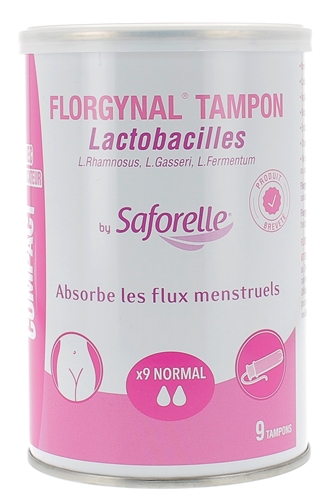 Florgynal tampon probiotique normal avec applicateur Saforelle - boite de 9 tampons