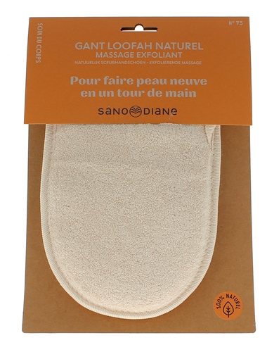 Gant loofah naturel Sanodiane - 1 gant