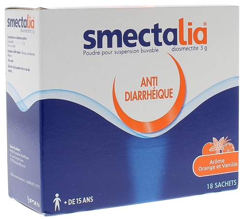 Smectalia 3g diarrhée aiguë arôme orange-vanille - 18 sachet-doses