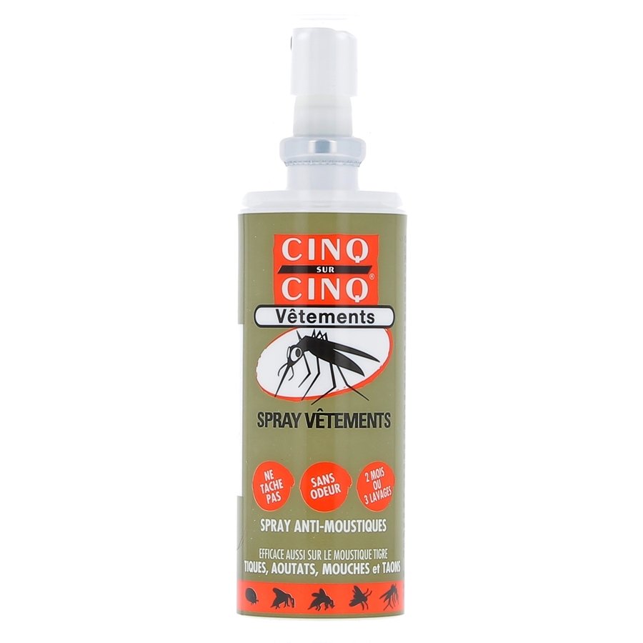 Spray vêtements anti-moustique Cinq sur cinq - Spray de 100 ml