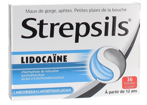 Strepsils lidocaïne pastille à sucer - 36 pastilles à sucer