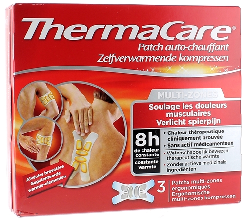 Patch auto-chauffant 8h multi-zones ThermaCare - 3 patchs