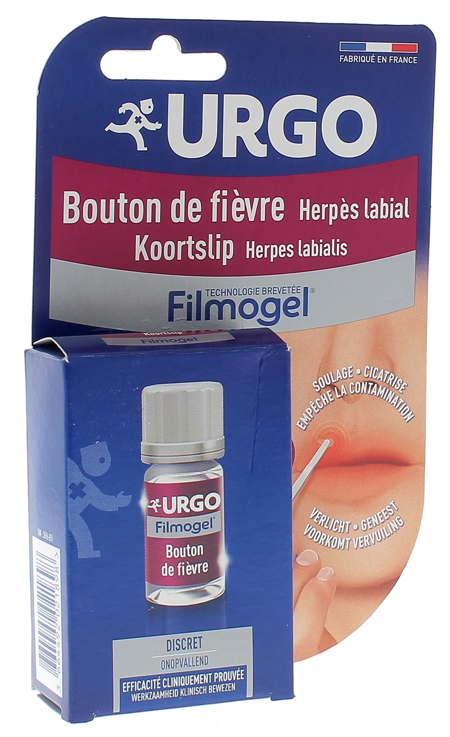 Filmogel bouton de fièvre herpès labial, flacon de 3 ml