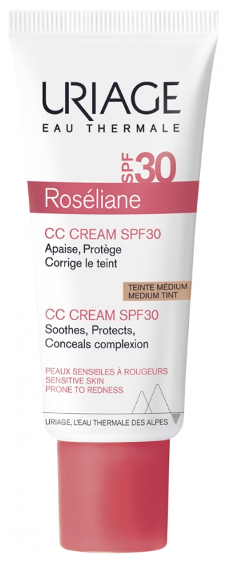 Roséliane CC crème teinte médium SPF 30 Uriage - tube de 40 ml