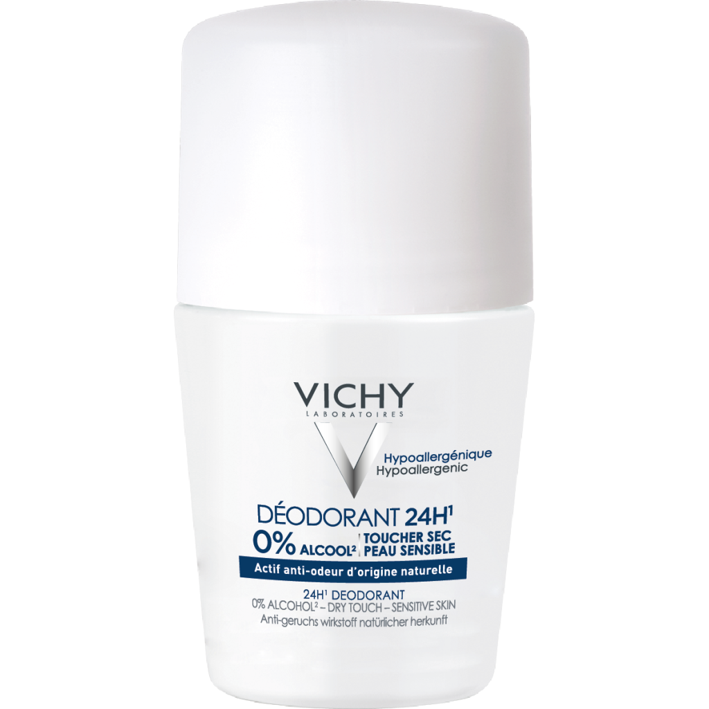 Déodorant 24h toucher sec sans sels d'aluminium Vichy - roll-on bille de 50 ml