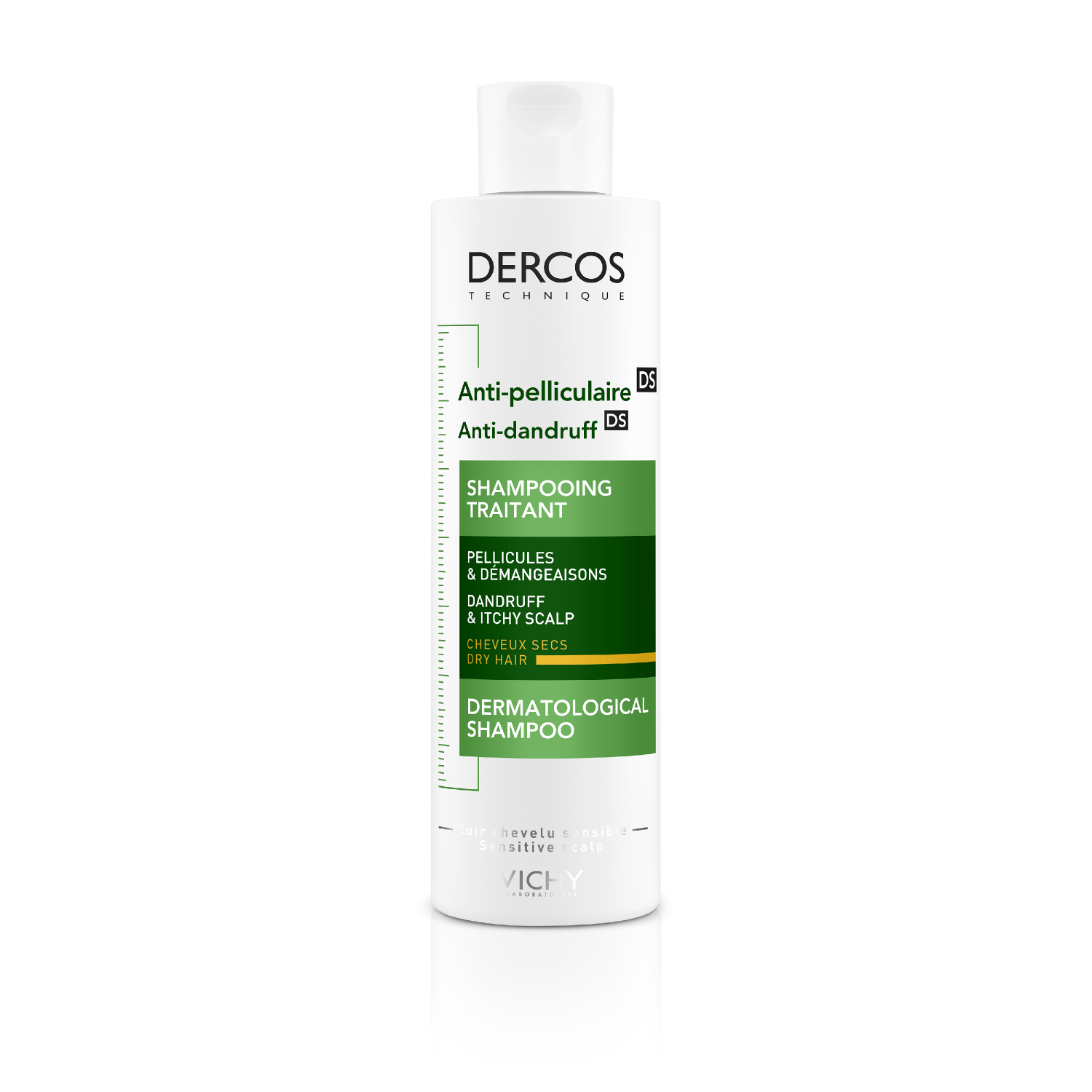 Dercos anti-pelliculaire shampooing traitant cheveux secs Vichy - tube de 200 ml