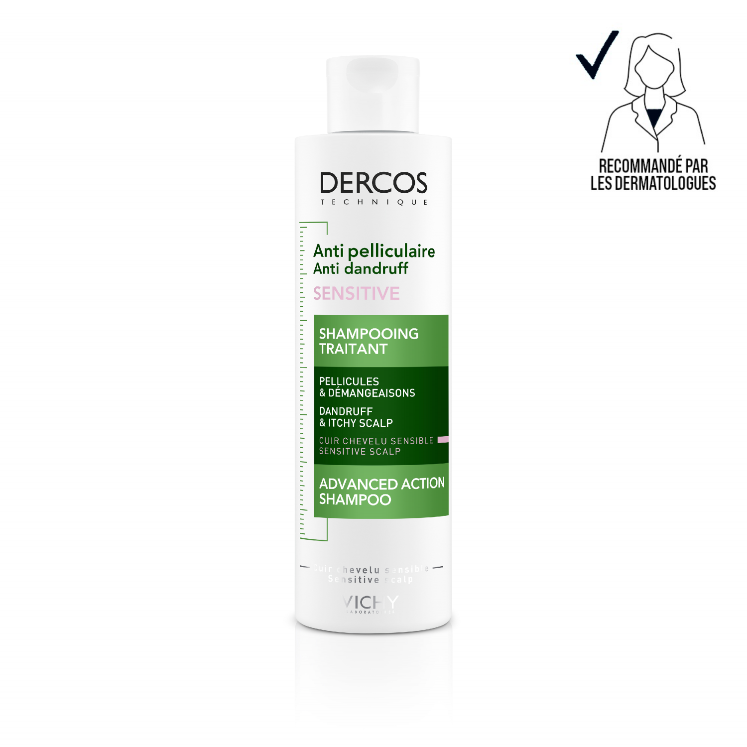 Dercos Anti-Pelliculaire sensitive shampooing traitant Vichy - flacon de 200 ml