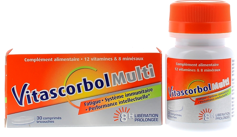 Vitascorbol Multi tricouches - boîte de 30 comprimés