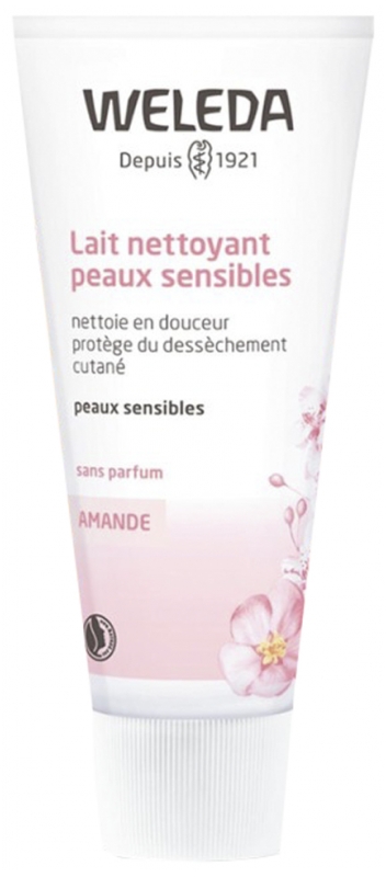 Lait nettoyant confort à l'amande Weleda - tube de 75 ml